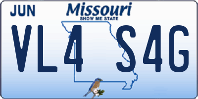 MO license plate VL4S4G