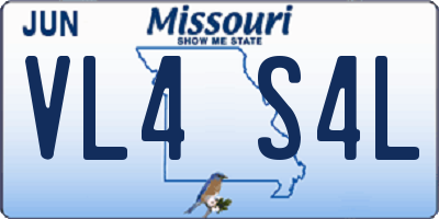 MO license plate VL4S4L