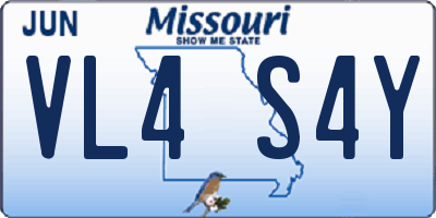 MO license plate VL4S4Y