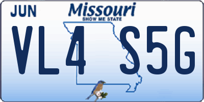 MO license plate VL4S5G