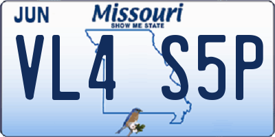 MO license plate VL4S5P