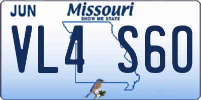 MO license plate VL4S6O