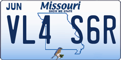 MO license plate VL4S6R