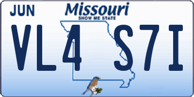 MO license plate VL4S7I