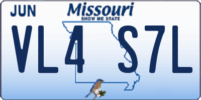 MO license plate VL4S7L