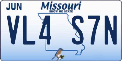 MO license plate VL4S7N