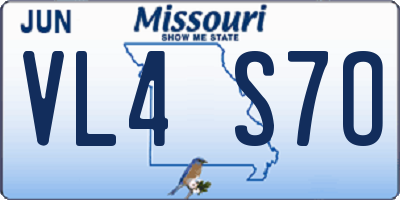MO license plate VL4S7O