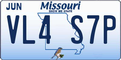 MO license plate VL4S7P
