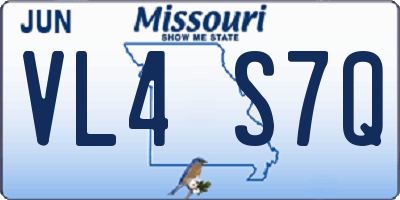 MO license plate VL4S7Q