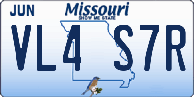 MO license plate VL4S7R