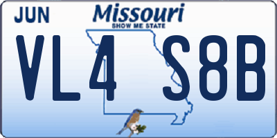 MO license plate VL4S8B