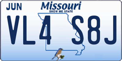 MO license plate VL4S8J