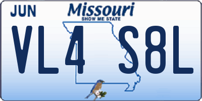 MO license plate VL4S8L