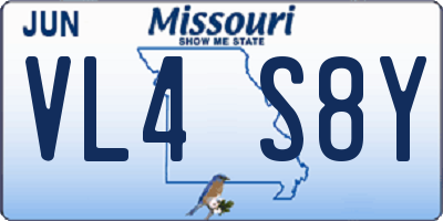MO license plate VL4S8Y