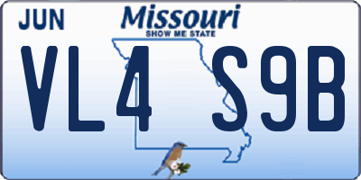 MO license plate VL4S9B