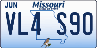 MO license plate VL4S9O