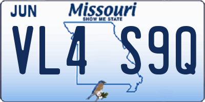 MO license plate VL4S9Q