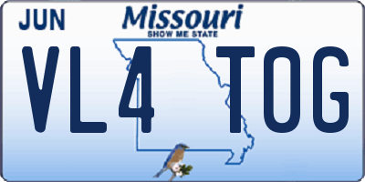 MO license plate VL4T0G