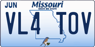 MO license plate VL4T0V