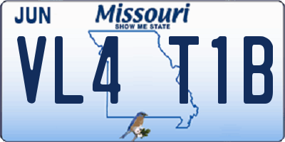 MO license plate VL4T1B