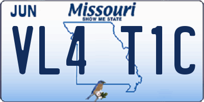 MO license plate VL4T1C
