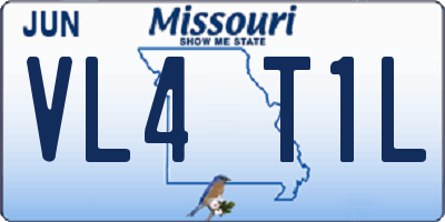 MO license plate VL4T1L