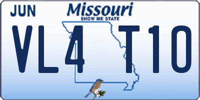 MO license plate VL4T1O