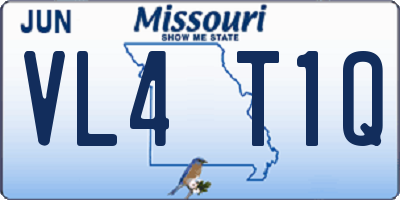 MO license plate VL4T1Q