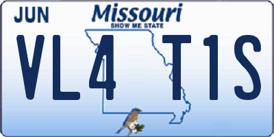 MO license plate VL4T1S