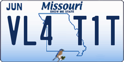 MO license plate VL4T1T