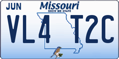 MO license plate VL4T2C
