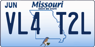 MO license plate VL4T2L