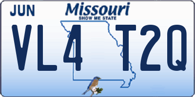 MO license plate VL4T2Q
