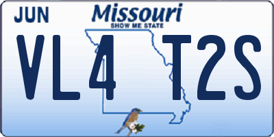 MO license plate VL4T2S
