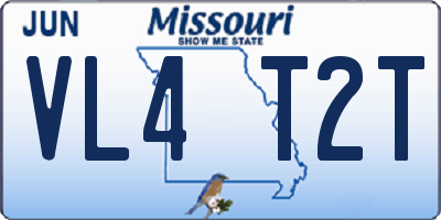 MO license plate VL4T2T