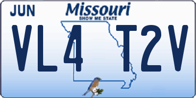 MO license plate VL4T2V