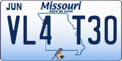 MO license plate VL4T3O