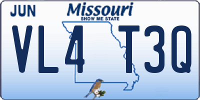 MO license plate VL4T3Q