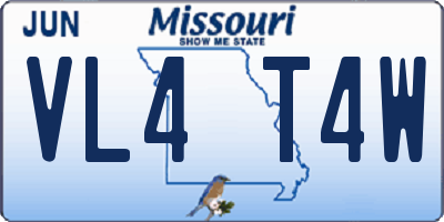 MO license plate VL4T4W
