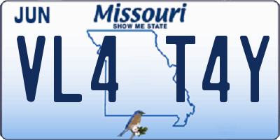 MO license plate VL4T4Y