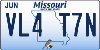 MO license plate VL4T7N