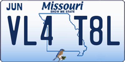 MO license plate VL4T8L