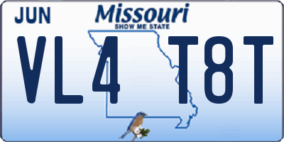 MO license plate VL4T8T