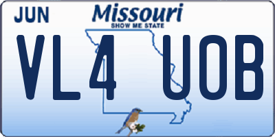 MO license plate VL4U0B
