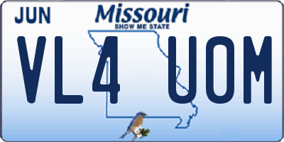 MO license plate VL4U0M