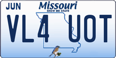 MO license plate VL4U0T