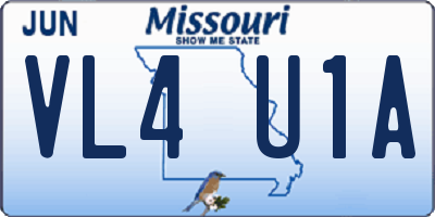 MO license plate VL4U1A