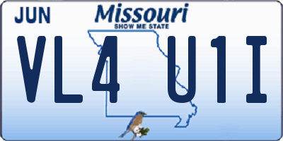 MO license plate VL4U1I