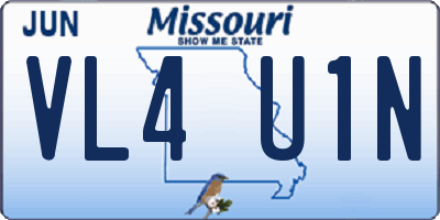 MO license plate VL4U1N