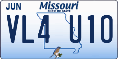 MO license plate VL4U1O